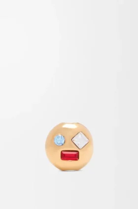 Acrobat-huvud i sterlingsilver och kristaller