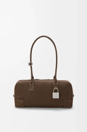 Amazona 31 kort väska i kornad nubuck
