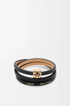 Anagram Bombé Twist-armband i kalvskinn