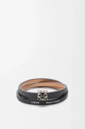 Anagram Bombé Twist-armband i kalvskinn