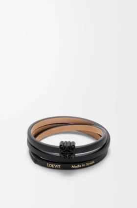Anagram Bombé Twist-armband i kalvskinn