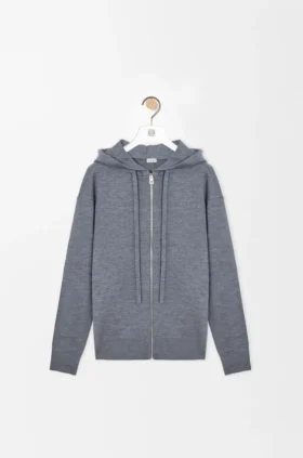 Anagram-hoodie med dragkedja i ull