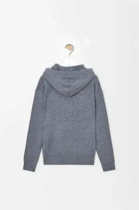 Anagram-hoodie med dragkedja i ull