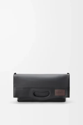 Bob Folded Tote i glansigt, smidigt kalvskinn