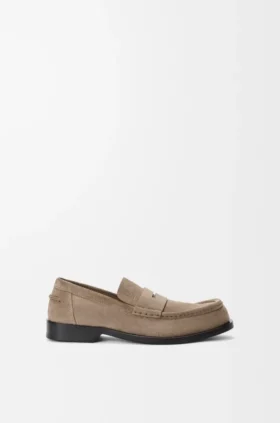 Bobine-Loafer i kalvskinn i mocka