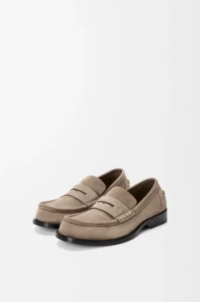 Bobine-Loafer i kalvskinn i mocka