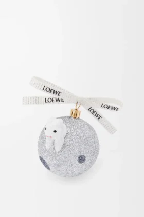 Bunny on the moon julgranskula i blåst glas
