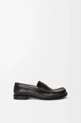 Campo-loafer i kracklat kalvskinn