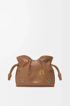 Cats Mini Flamenco-clutch i nappa-kalvskinn