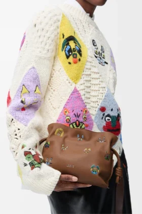 Cats Mini Flamenco-clutch i nappa-kalvskinn