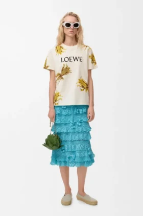 Dekorerad T-shirt i bomull