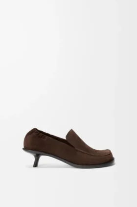 Flex loafer i kalvskinn i mocka