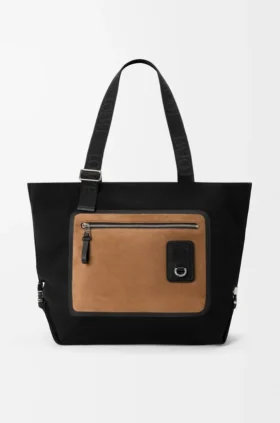 Flex Zipped Tote i canvas och mocka