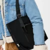 Flex Zipped Tote i canvas och mocka Flex Zipped Tote i canvas och mocka