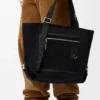 Flex Zipped Tote i canvas och mocka Flex Zipped Tote i canvas och mocka