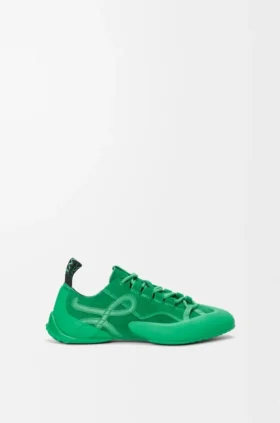Grip-sneaker i kalvskinn i mocka