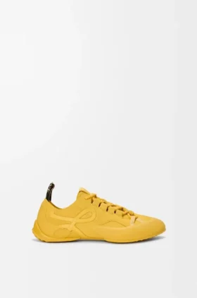 Grip-sneaker i kalvskinn i mocka