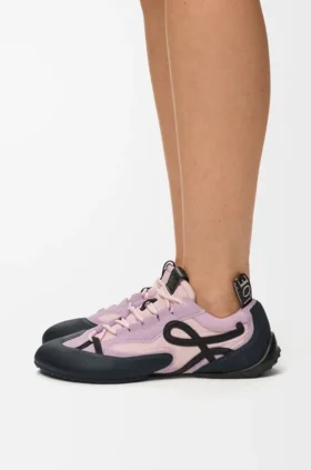 Grip-Sneakers i nylon och mocka