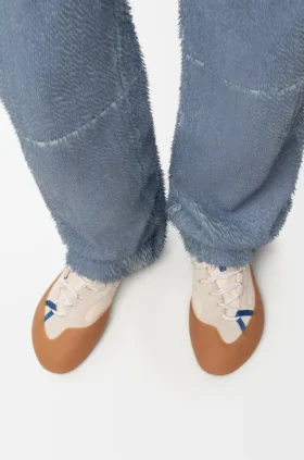 Grip-Sneakers i nylon och mocka