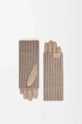 Handskar i kashmir och nappa-lammskinn