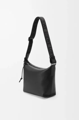 Liten Cubi-crossbodyväska i mjukt, slätt kalvskinn och jacquard