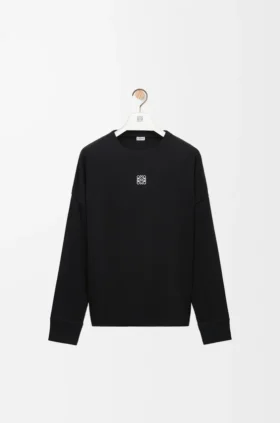 Långärmad T-shirt i bomull med oversized-passform