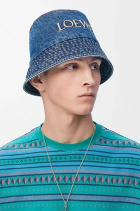 Loewe bucket-hatt i denim
