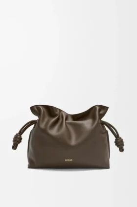 Medium Flamenco-clutch i nappa-kalvskinn