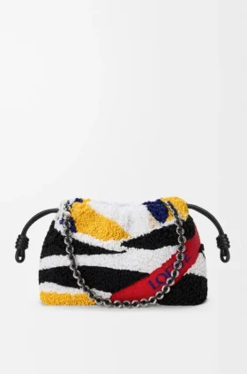 Medium Flamenco Purse i broderat nappa