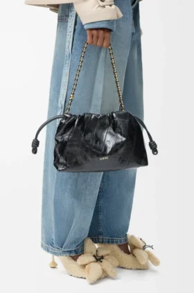Medium Flamenco Purse i hagfisk