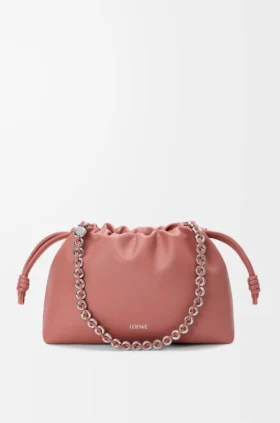 Medium Flamenco Purse i mjukt nappa-lammskinn