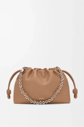 Medium Flamenco Purse i mjukt nappa-lammskinn