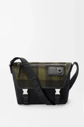 Medium Flex Messenger i canvas och borstat mocka