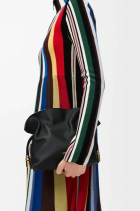 Mini Coil Flamenco-clutch i nappa-kalvskinn