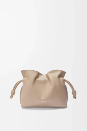 Mini Flamenco-clutch i nappa-kalvskinn