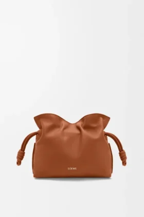 Mini Flamenco-clutch i nappa-kalvskinn