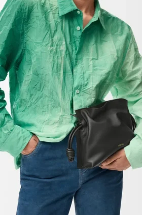Mini Flamenco-clutch i nappa-kalvskinn
