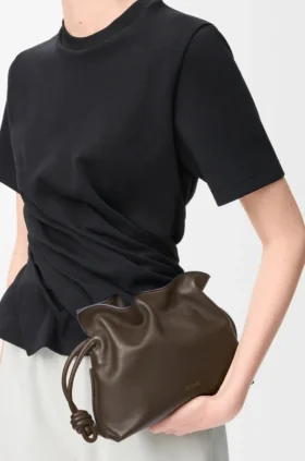 Mini Flamenco-clutch i nappa-kalvskinn