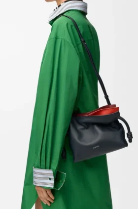 Mini Layered Flamenco Clutch i nappa-kalvskinn