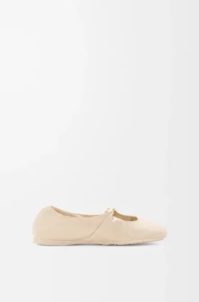 Mjuk ballerina med Pebble-mönster i nappa-lammskinn