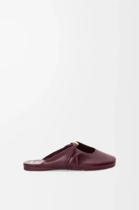 Mjuk Pebble-mule i nappa-lammskinn
