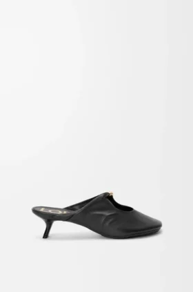 Mjuk Pebble-mule i nappa-lammskinn