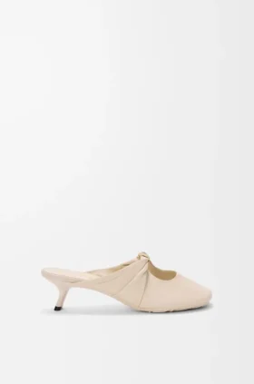 Mjuk Pebble-mule i nappa-lammskinn