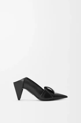 Origami-pumps med flik på baksidan i lammskinn