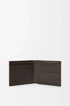 Panta bifold-plånbok i glänsande kalvskinn