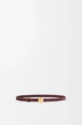 Pebble-bälte i slätt kalvskinn