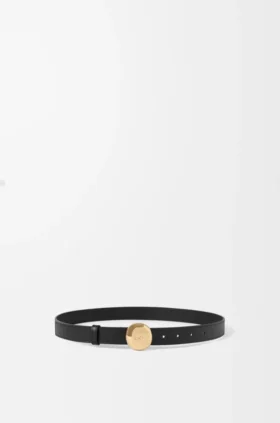 Pebble-bälte i slätt kalvskinn