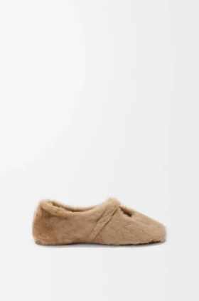 Pebble Soft-ballerinaskor i shearling
