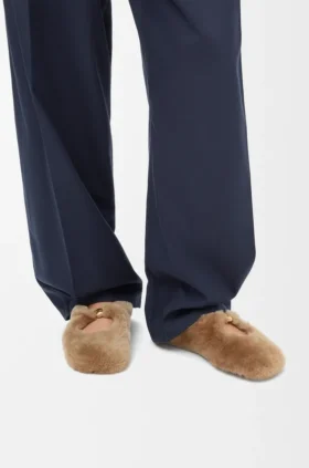 Pebble Soft-ballerinaskor i shearling