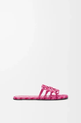 Petal Anagram-sandaler i broderad canvas